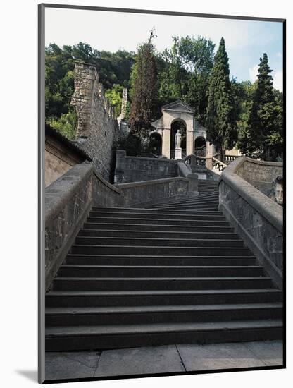 Staircase Behind Cathedral, Vittorio Veneto, Veneto, Italy-null-Mounted Giclee Print