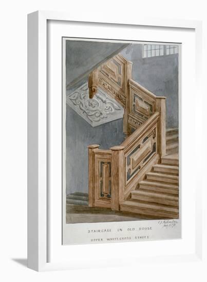 Staircase in a House on Whitecross Street, London, 1871-Charles James Richardson-Framed Giclee Print