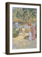 Staircase In Central Park-Childe Hassam-Framed Art Print