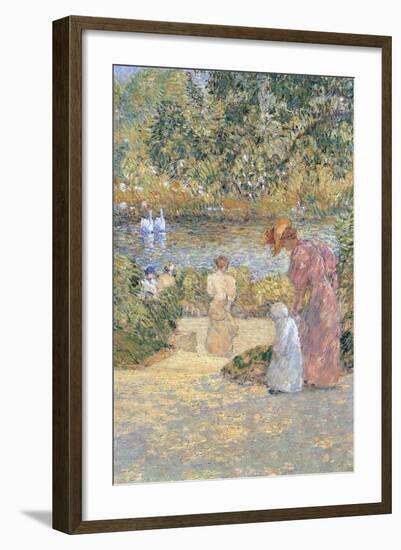 Staircase In Central Park-Childe Hassam-Framed Art Print