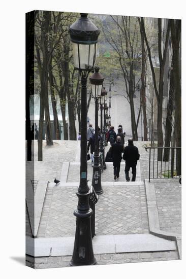 Staircase in Montmartre, Paris, France, Europe-Godong-Stretched Canvas