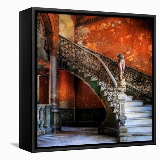 Staircase in the Old Building/ Entrance to La Guarida Restaurant, Havana, Cuba, Caribbean-Nadia Isakova-Framed Stretched Canvas