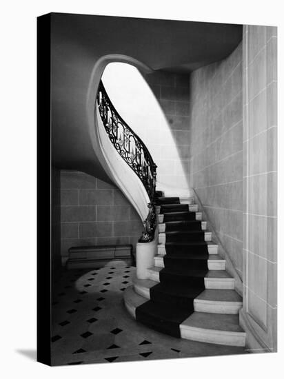 Staircase Inside Mansion Named Carolands, Built by Mrs. Harriet Pullman Carolan Schermerhorn-Nat Farbman-Stretched Canvas