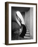 Staircase Inside Mansion Named Carolands, Built by Mrs. Harriet Pullman Carolan Schermerhorn-Nat Farbman-Framed Photographic Print