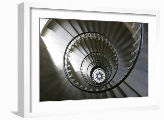 Staircase Inside Tower of a Lighthouse Built in 1854, Isle De Re-LatitudeStock-Framed Photographic Print