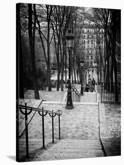 Staircase Montmartre - Paris - France-Philippe Hugonnard-Stretched Canvas