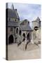 Staircase of City Hall and Madeleine Tower, View of the Castle of Vitre, Brittany, France-null-Stretched Canvas