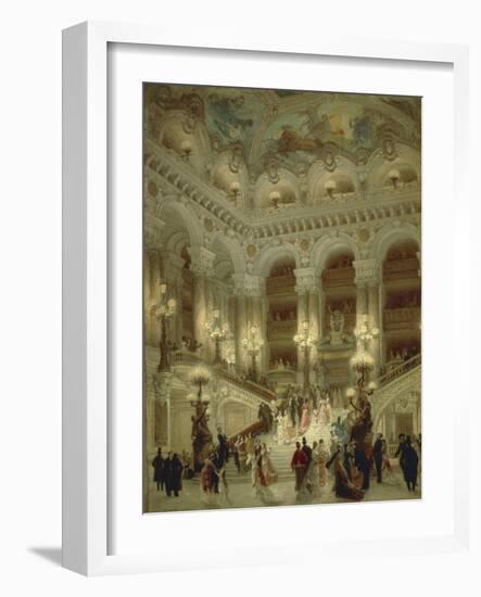 Staircase of Paris Opera, 1877-Louis Beroud-Framed Giclee Print