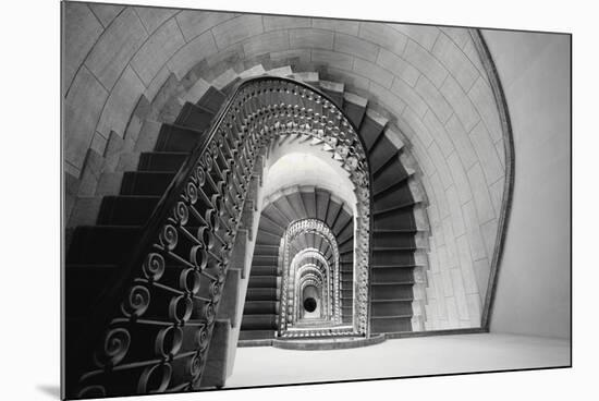 Staircase Perspective-George Oze-Mounted Photographic Print