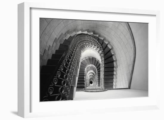 Staircase Perspective-George Oze-Framed Photographic Print