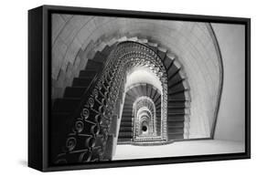 Staircase Perspective-George Oze-Framed Stretched Canvas