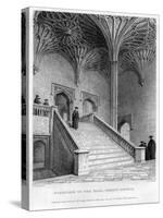 Staircase to the Hall, Christ Church, Oxford University, 1833-John Le Keux-Stretched Canvas