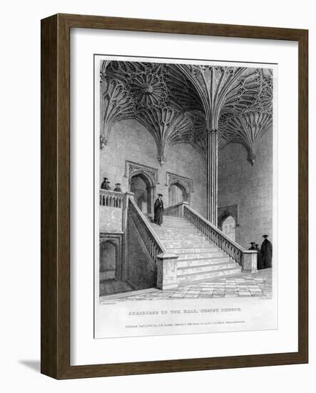 Staircase to the Hall, Christ Church, Oxford University, 1833-John Le Keux-Framed Giclee Print