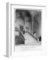 Staircase to the Hall, Christ Church, Oxford University, 1833-John Le Keux-Framed Giclee Print