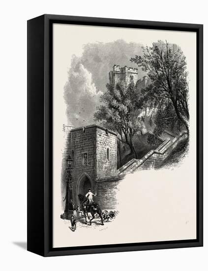 Staircase to Windsor Castle, UK-null-Framed Stretched Canvas