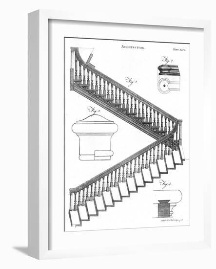 Staircase-A Bell-Framed Art Print