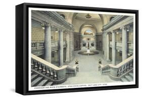 Staircases, State Capitol, Salt Lake City, Utah-null-Framed Stretched Canvas