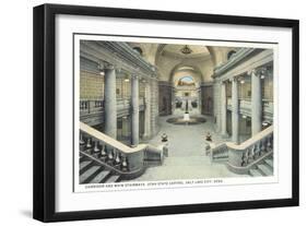 Staircases, State Capitol, Salt Lake City, Utah-null-Framed Art Print