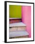 Stairs and Colorful Walls, San Miguel, Guanajuato State, Mexico-Julie Eggers-Framed Photographic Print