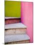 Stairs and Colorful Walls, San Miguel, Guanajuato State, Mexico-Julie Eggers-Mounted Photographic Print