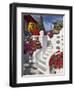 Stairs and Flowers, Chora, Mykonos, Greece-Adam Jones-Framed Photographic Print