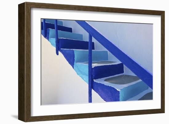 Stairs, Folegandros, Cyclades, Greece-Katja Kreder-Framed Photographic Print