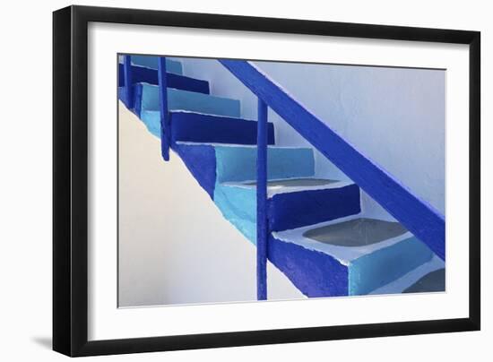 Stairs, Folegandros, Cyclades, Greece-Katja Kreder-Framed Photographic Print