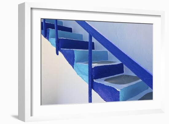 Stairs, Folegandros, Cyclades, Greece-Katja Kreder-Framed Photographic Print