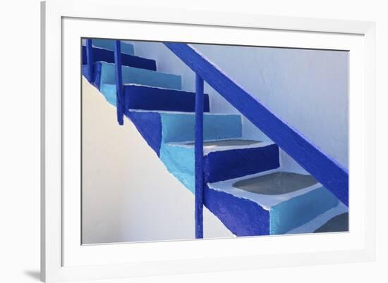 Stairs, Folegandros, Cyclades, Greece-Katja Kreder-Framed Photographic Print