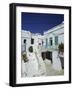 Stairs, Houses and Decorations of Chora, Cyclades Islands, Greece-Michele Molinari-Framed Photographic Print