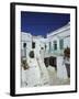 Stairs, Houses and Decorations of Chora, Cyclades Islands, Greece-Michele Molinari-Framed Photographic Print