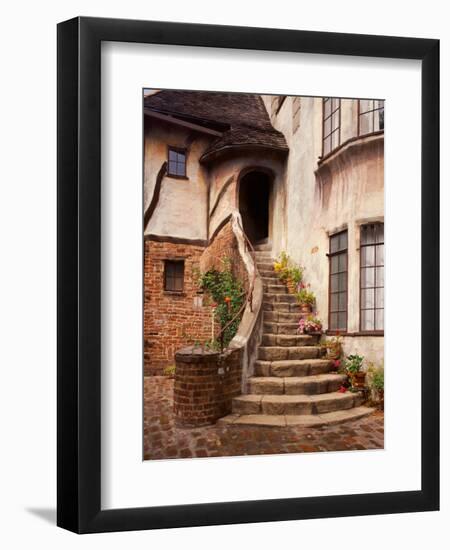 Stairs Leading into a Building, Berkeley, California, USA-Tom Haseltine-Framed Photographic Print