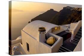 Stairs Leading to a Hotel, Santorini, Greece-Fran?oise Gaujour-Stretched Canvas