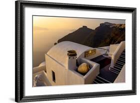 Stairs Leading to a Hotel, Santorini, Greece-Fran?oise Gaujour-Framed Photographic Print