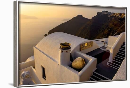 Stairs Leading to a Hotel, Santorini, Greece-Fran?oise Gaujour-Framed Photographic Print