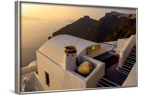 Stairs Leading to a Hotel, Santorini, Greece-Fran?oise Gaujour-Framed Photographic Print