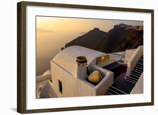 Stairs Leading to a Hotel, Santorini, Greece-Fran?oise Gaujour-Framed Photographic Print