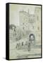 Stairs Leading to S. Pietro in Vincoli-Edward Lear-Framed Stretched Canvas