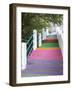 Stairs leading up to Plato. The capital Praia on the Ilha de Santiago, Cape Verde.-Martin Zwick-Framed Photographic Print