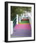 Stairs leading up to Plato. The capital Praia on the Ilha de Santiago, Cape Verde.-Martin Zwick-Framed Photographic Print