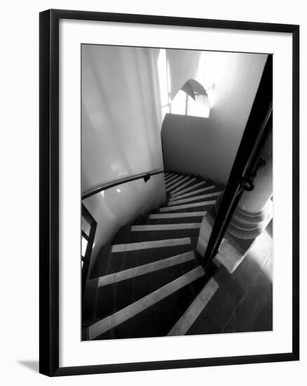 Stairs Mono-John Gusky-Framed Photographic Print