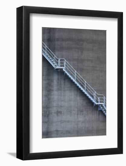 Stairs on Old Silo at Silo Park, Wynyard Quarter, Auckland, North Island, New Zealand-David Wall-Framed Photographic Print