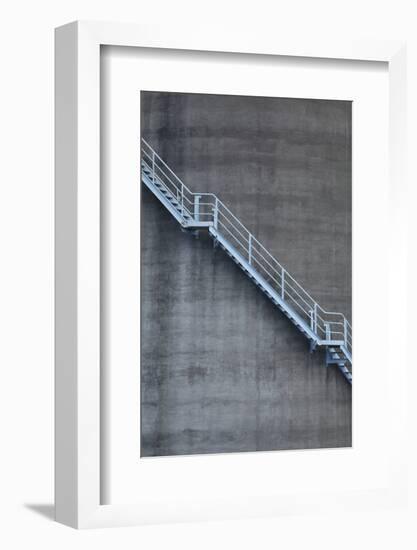 Stairs on Old Silo at Silo Park, Wynyard Quarter, Auckland, North Island, New Zealand-David Wall-Framed Photographic Print