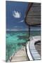 Stairs to the Beach and Sofa Overlooking the Ocean, Maldives, Indian Ocean-Sakis Papadopoulos-Mounted Photographic Print