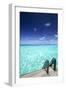 Stairs to the Ocean, Maldives, Indian Ocean-Sakis Papadopoulos-Framed Photographic Print