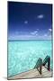 Stairs to the Ocean, Maldives, Indian Ocean-Sakis Papadopoulos-Mounted Photographic Print