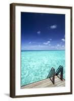 Stairs to the Ocean, Maldives, Indian Ocean-Sakis Papadopoulos-Framed Photographic Print