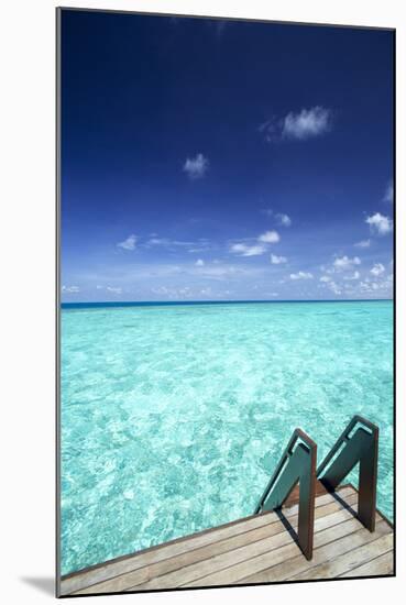 Stairs to the Ocean, Maldives, Indian Ocean-Sakis Papadopoulos-Mounted Photographic Print