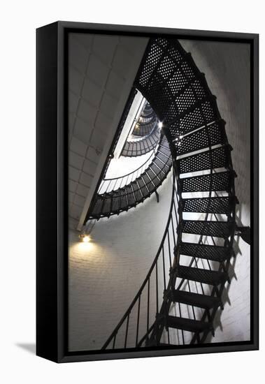 Stairs to the Top of the Saint Augustine Lighthouse, Florida, USA-Joanne Wells-Framed Stretched Canvas