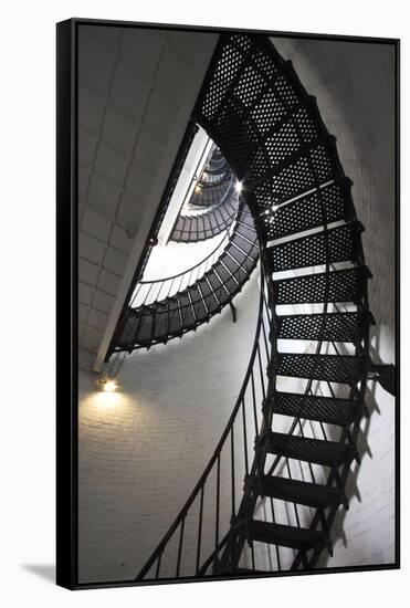 Stairs to the Top of the Saint Augustine Lighthouse, Florida, USA-Joanne Wells-Framed Stretched Canvas